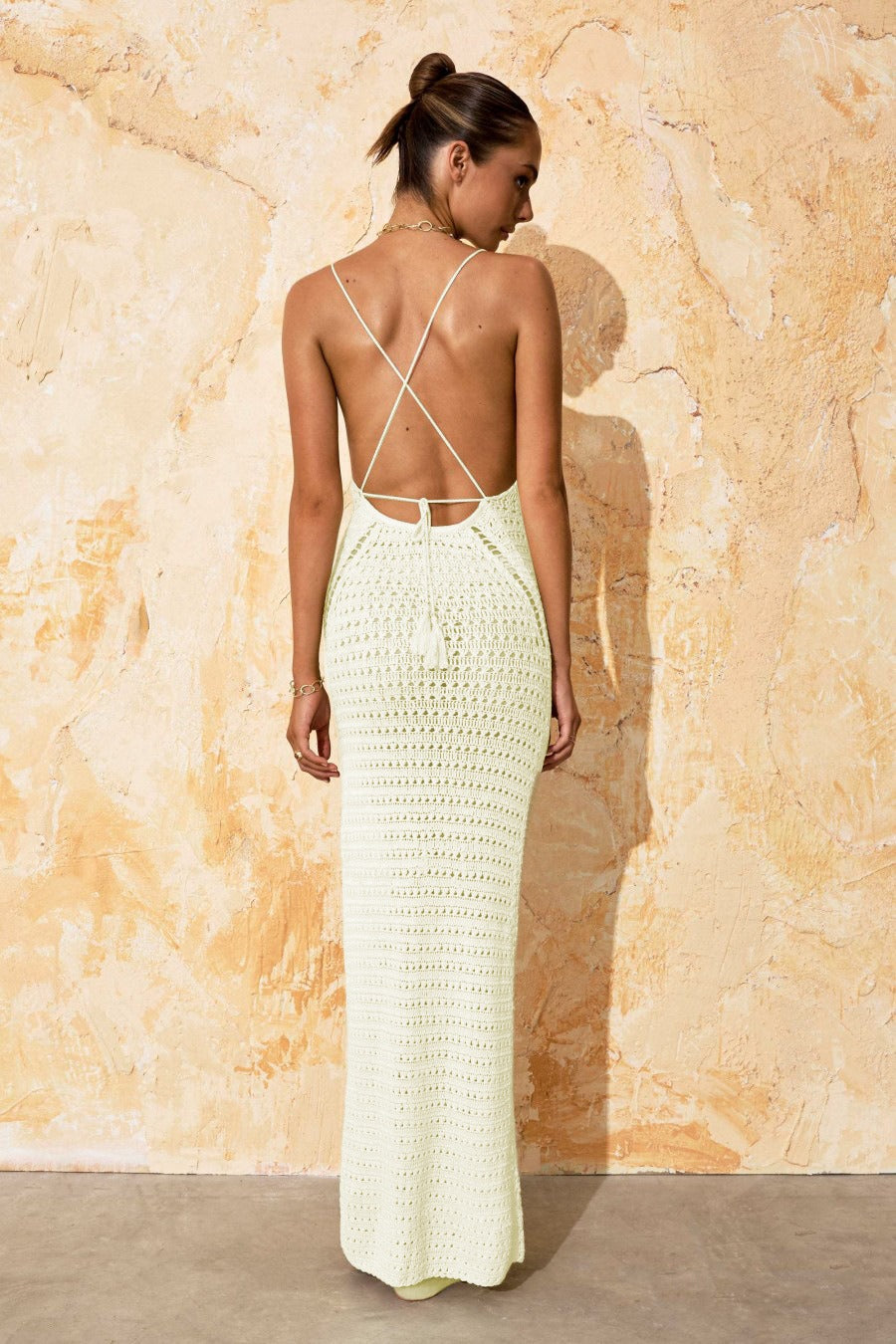 Solid Knit Cover Boho Dress