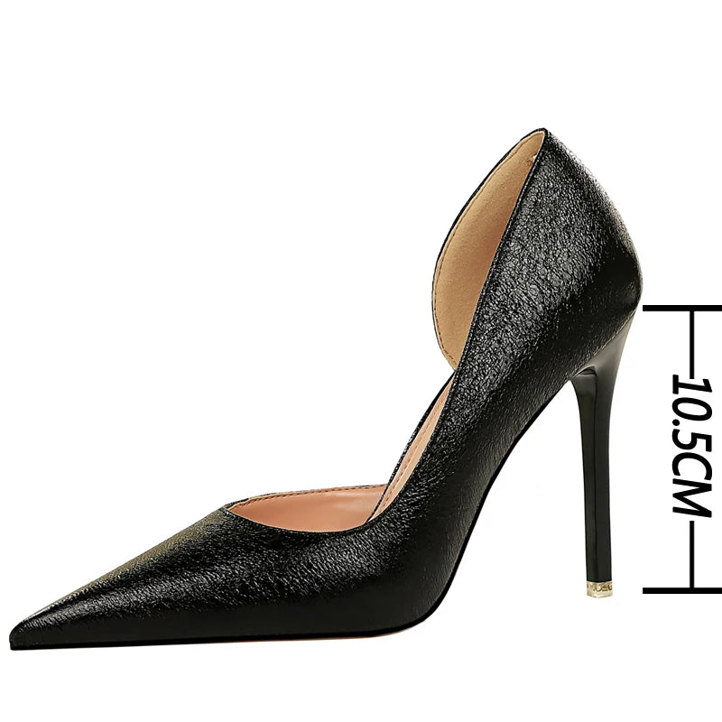 Gold Silver Black Champagne Women Pumps Stiletto Heels Wedding Shoes Sexy