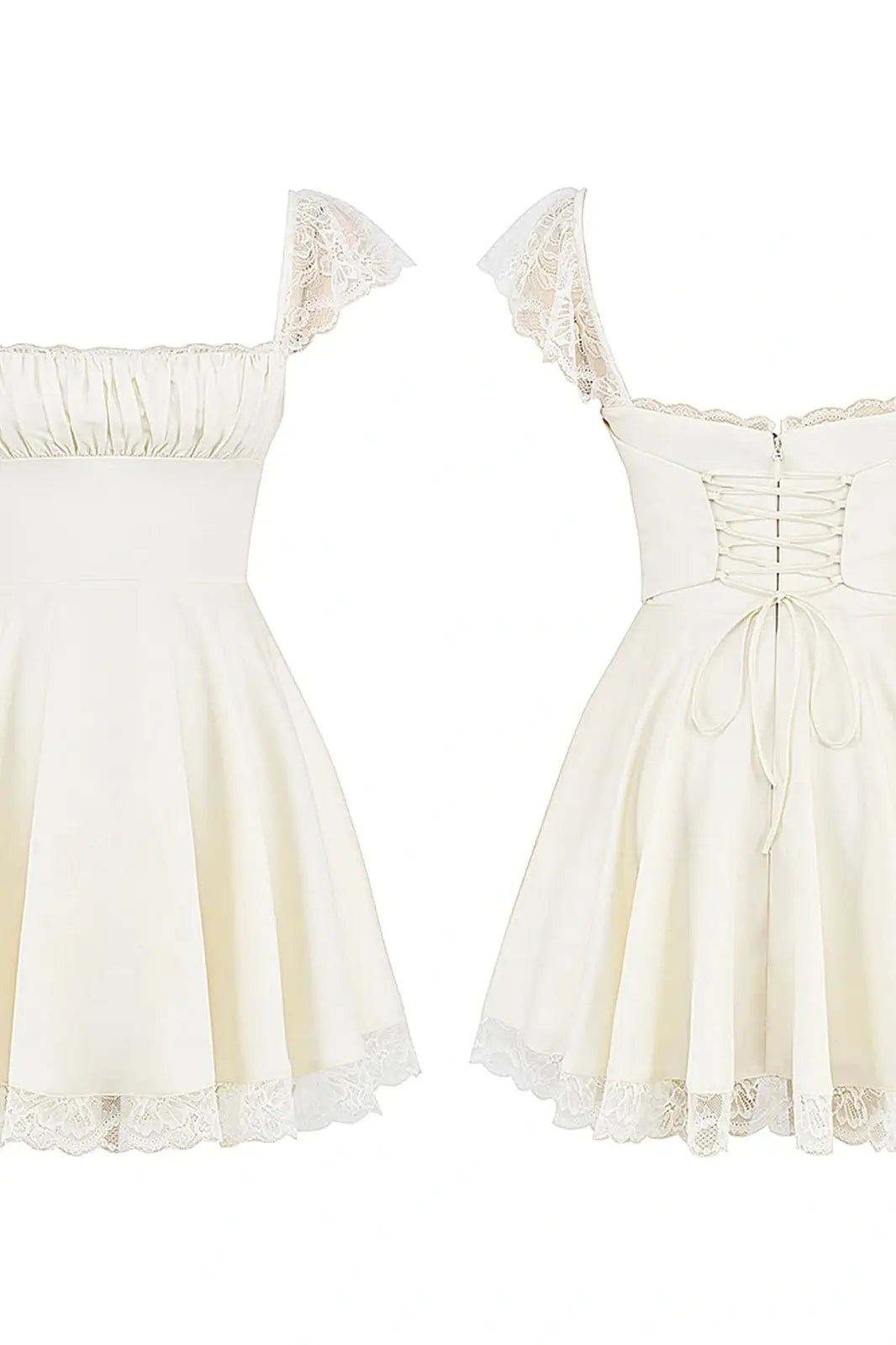 Vintage A-Line Mini Dress With Ruched Bust