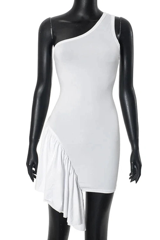 Bodycon High Waisted Backless Mini Dress