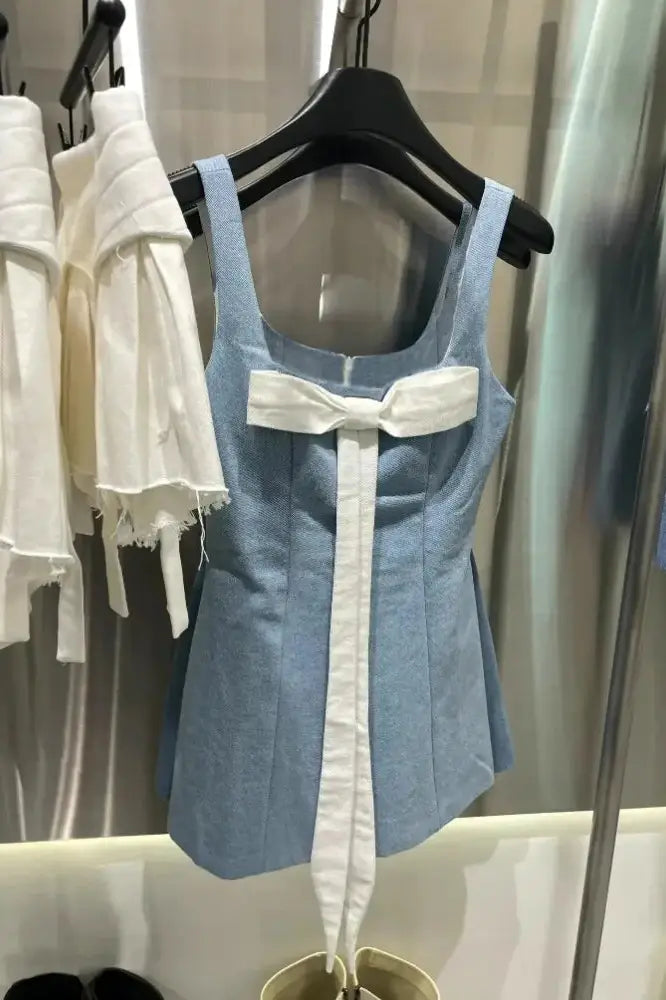 Nontium- Bow Mini Dress