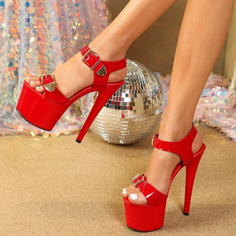Peep Toe Ultra High Heels Sandals For Women