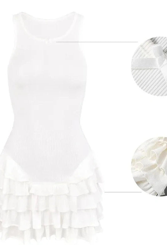 Patchwork Sleeveless Mini Dress