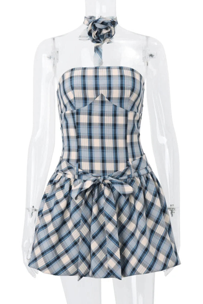 Floral Print Strapless Mini Dress