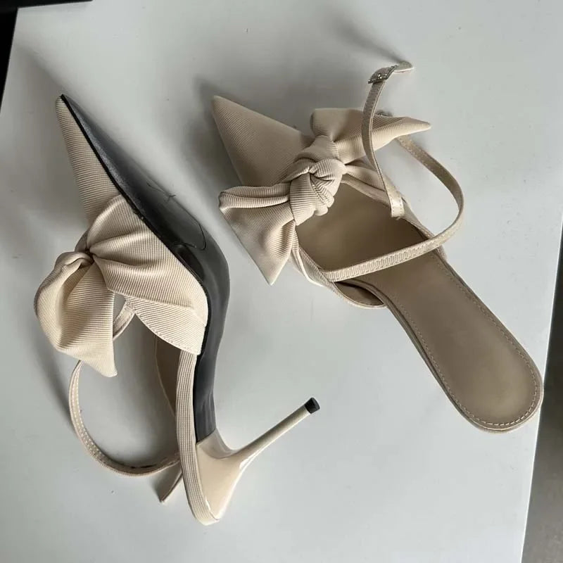 Butterfly-knot Thin High Heels Women Pumps
