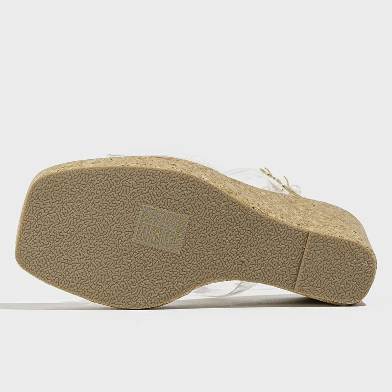 Solid Platform Wedges Open Toe Women Sandals For Summer