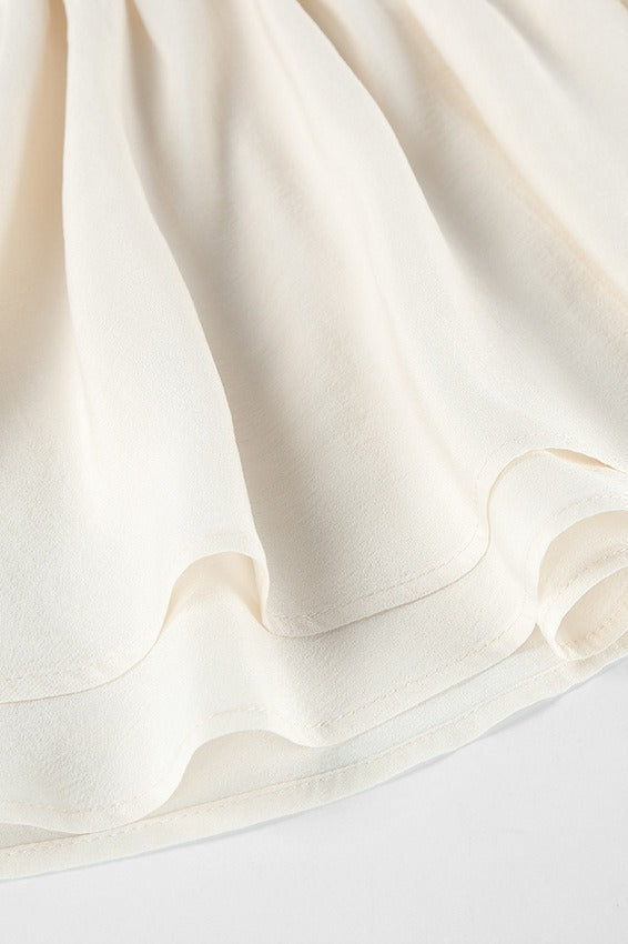 Off Shoulder Balloon Sleeve Ruffle Mini Dress