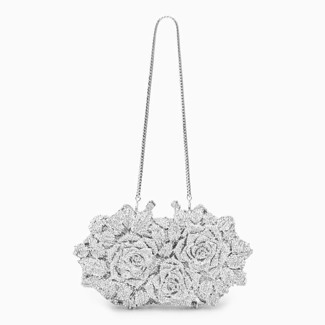 Cecilia Rose Silver Clutch Bag