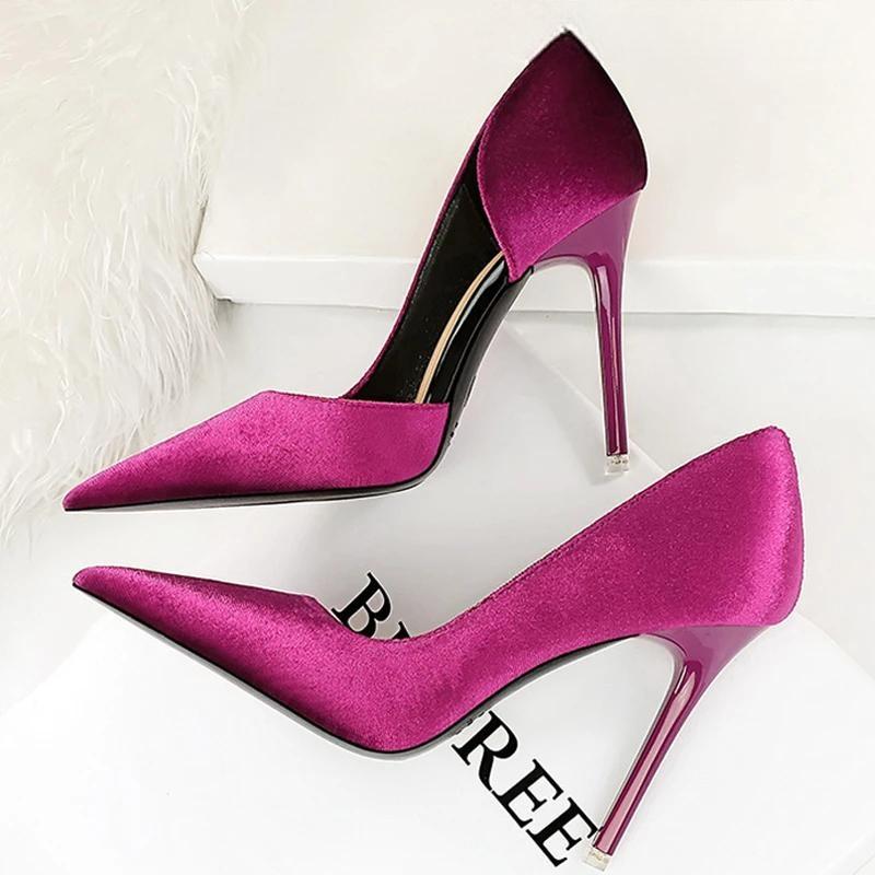 Purple Suede High Heel Pumps For Women - Sexy Party Shoes Purple / 34