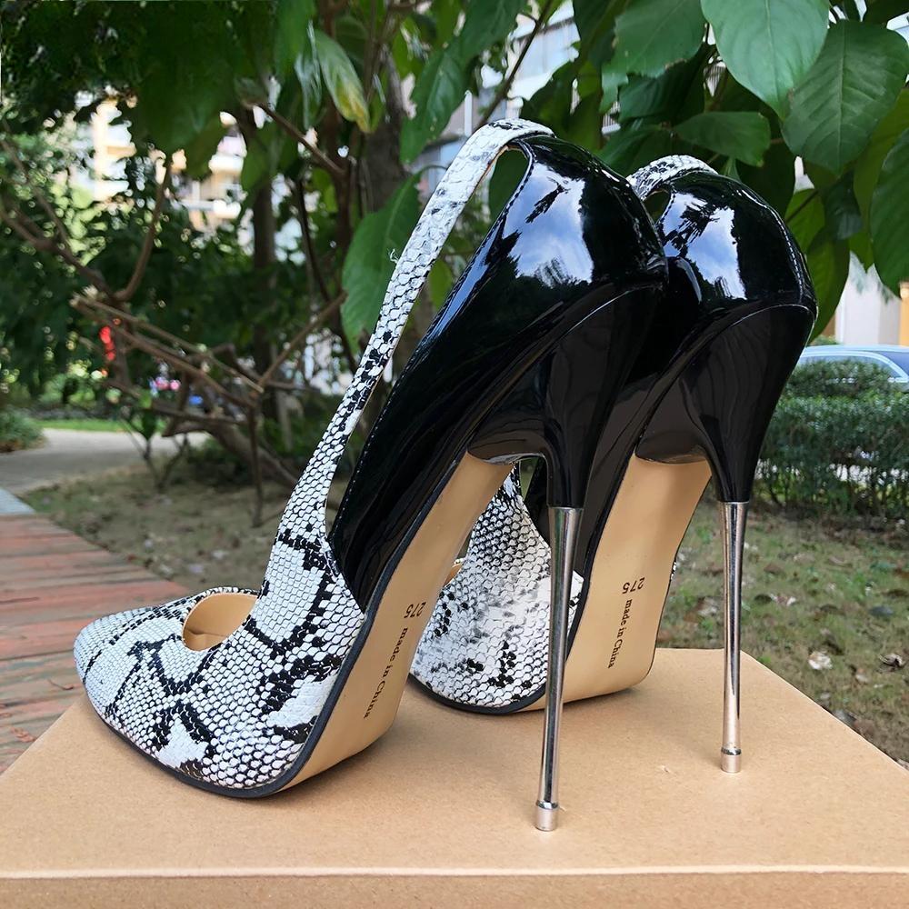 16Cm Sexy Extreme High Heels Snakeskin Pumps