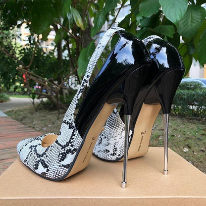 16Cm Sexy Extreme High Heels Snakeskin Pumps