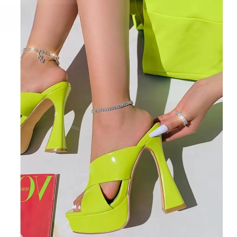 Summer Platform Women Slippers High Heels - Plus Size 35-42