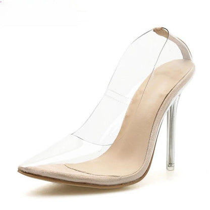 Clear Pvc Transparent Stiletto High Heel Sandals