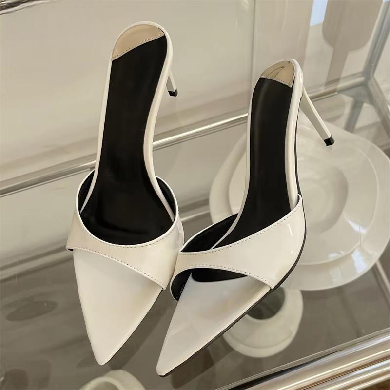 Thin Heels Slipper Women Summer Fashion Pointed Toe Slides Stripper Party Sandal