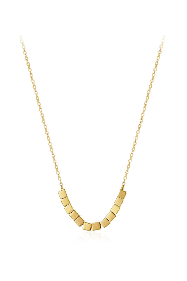 Sugar Cube Necklace In Gold