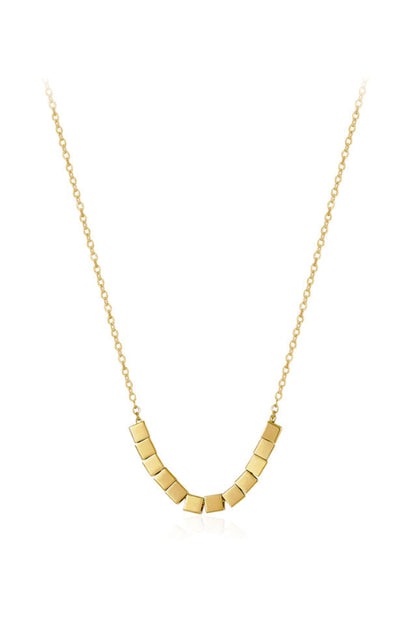 Sugar Cube Necklace In Gold