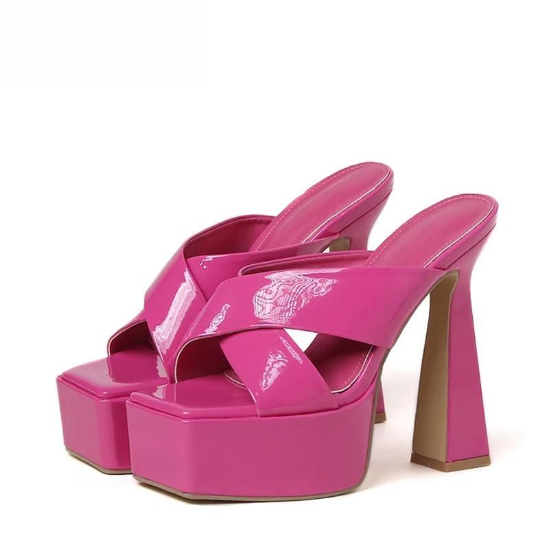 Summer Platform Women Slippers High Heels - Plus Size 35-42