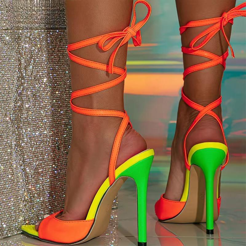 Pointed Toe Mule High Heels Sandal For Women