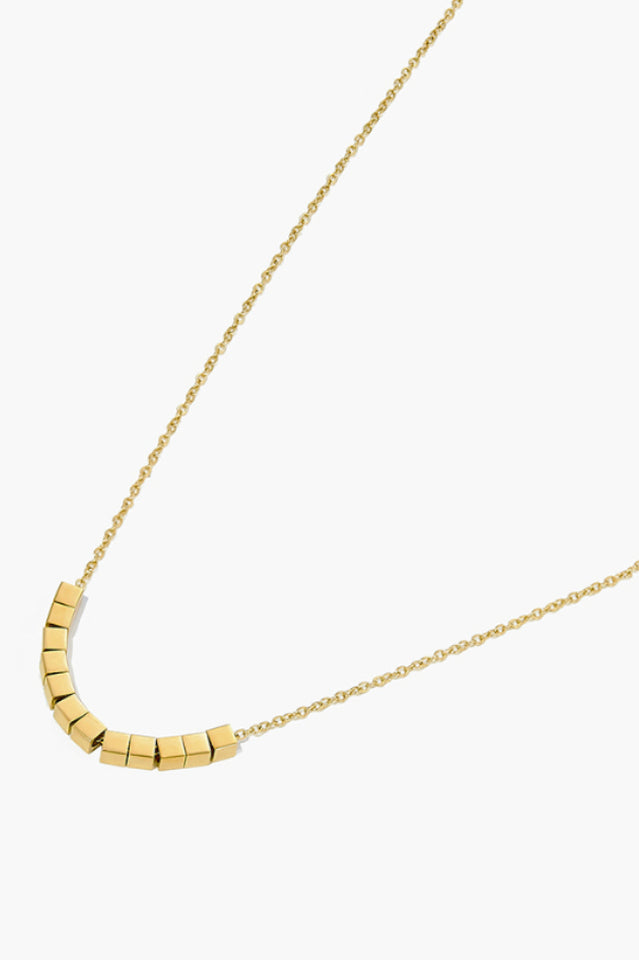 Sugar Cube Necklace In Gold