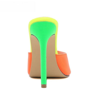 Pointed Toe Mule High Heels Slipper For Strippers