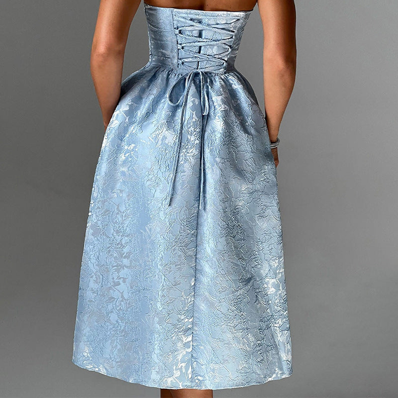 Jacquard A-Line Midi Dress