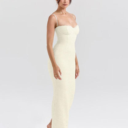 Textured Maxi Bodycon Dress