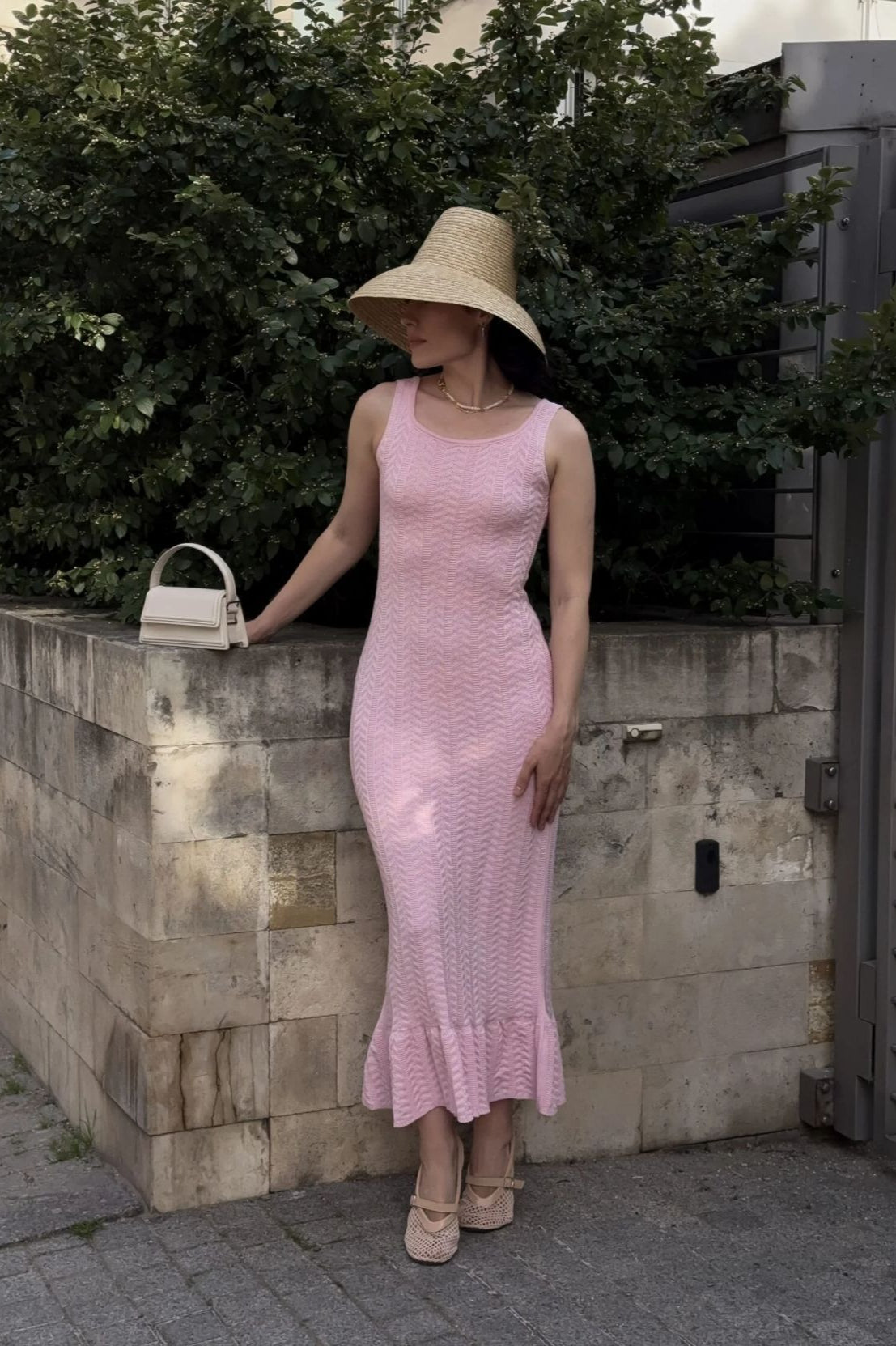 French Style Slimming V-neck Boho Dress