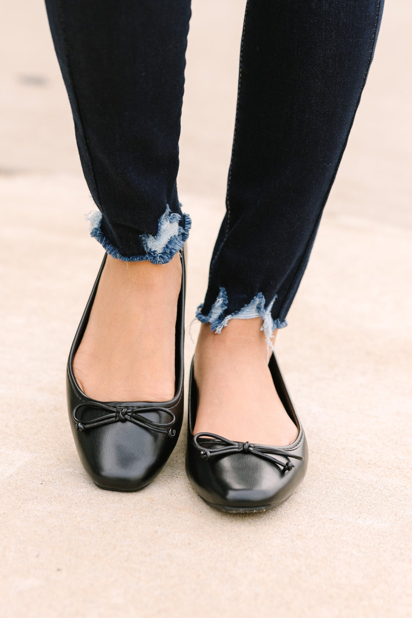 Pep In Your Step Black Flats 6 /