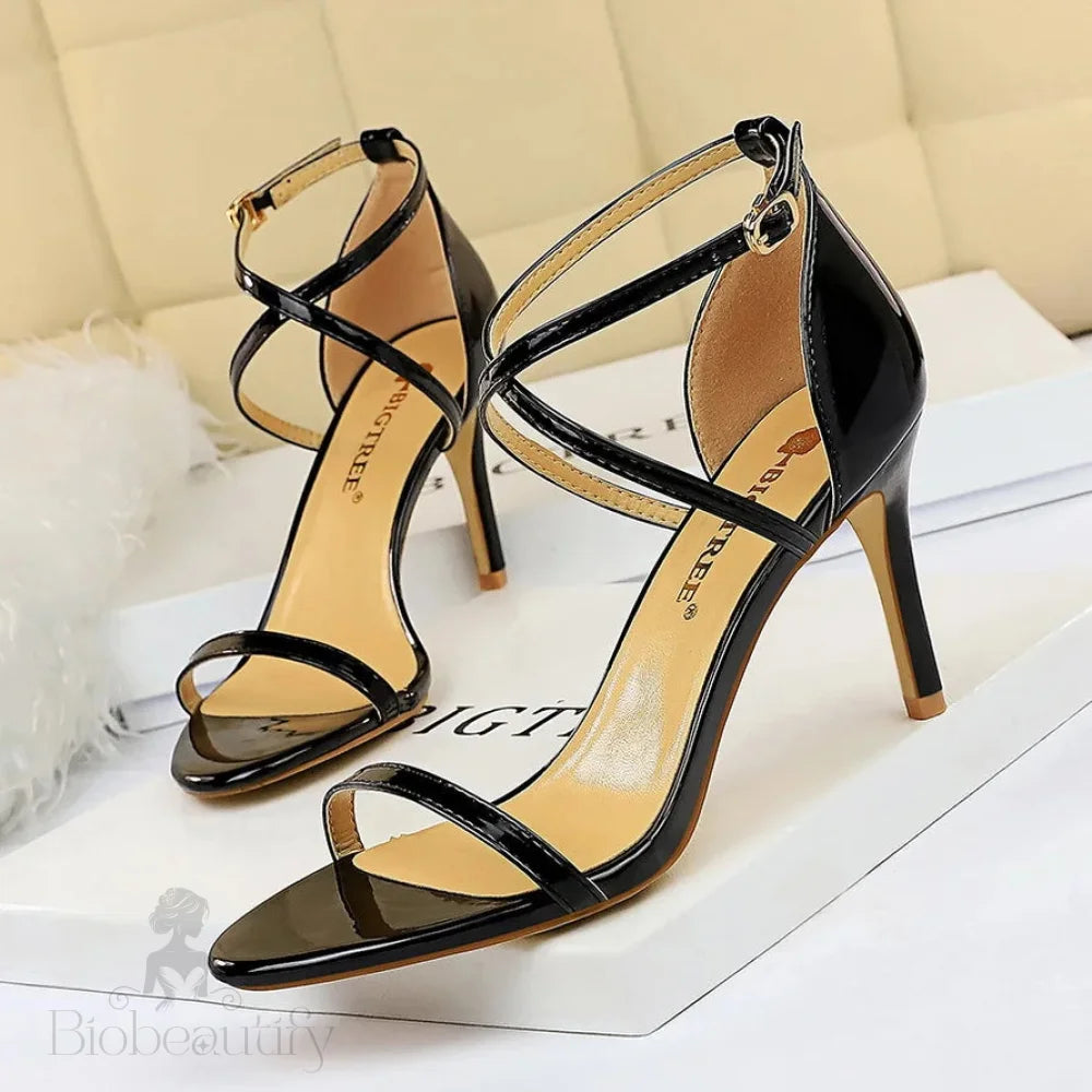 11Cm Super High Heels Patent Leather Women Pumps Sexy Woman