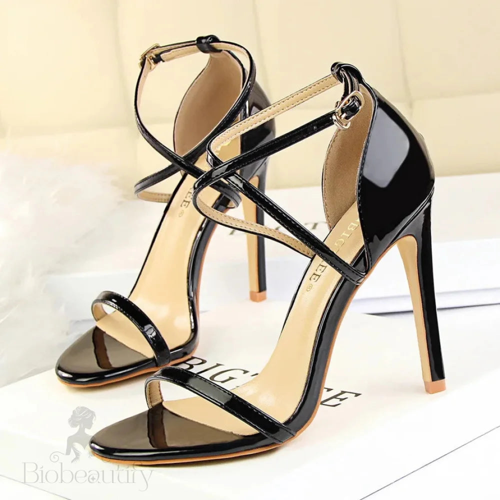 11Cm Super High Heels Patent Leather Women Pumps Sexy Woman