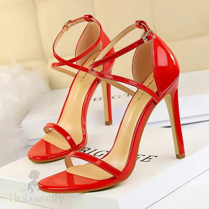 11Cm Super High Heels Patent Leather Women Pumps Sexy Woman