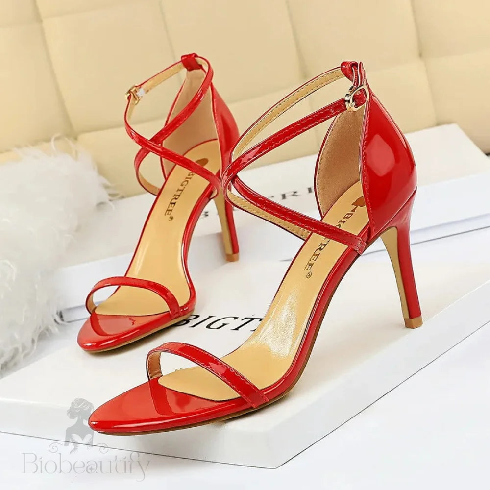 11Cm Super High Heels Patent Leather Women Pumps Sexy Woman