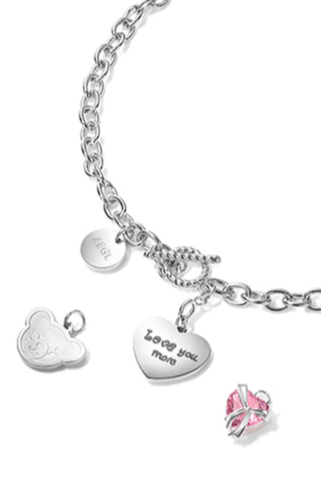 Sweetheart Romantic Necklace Silver