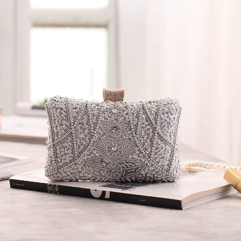 Kaia Elegant Beaded Clutch