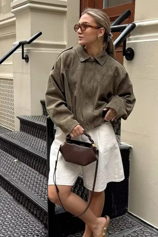 Elegant Bat Sleeve Jacket