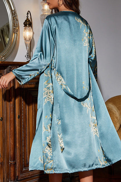 Thin Robe Sleepwear Pajama Set
