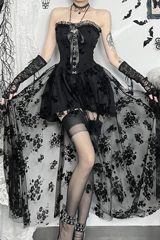 Sheer Lace Gothic Dress