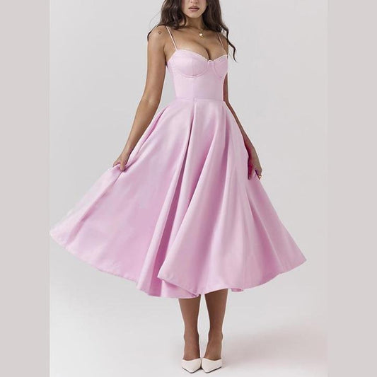 Chic Sweetheart Corset Midi Dress - Chiccharm