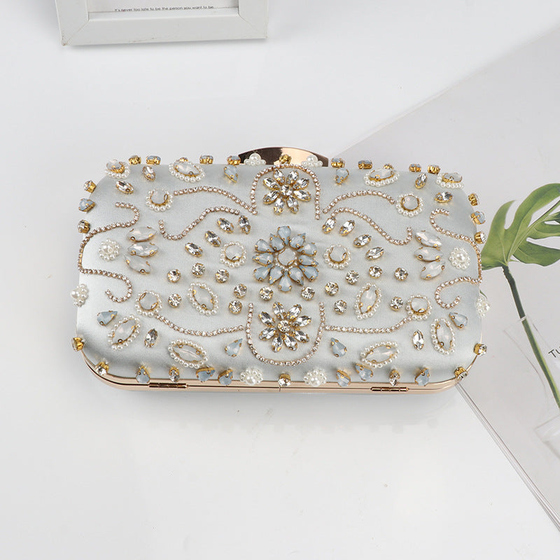 Bead Embroidered Clutch Bag By Braelyn