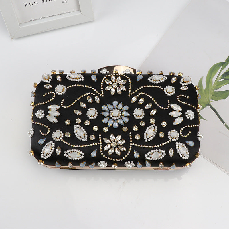 Bead Embroidered Clutch Bag By Braelyn