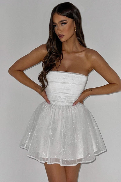 Slim-Fit Mesh Party Dress