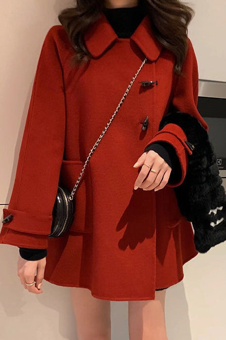 Toggle Coat Wool Blend Christmas Outerwear