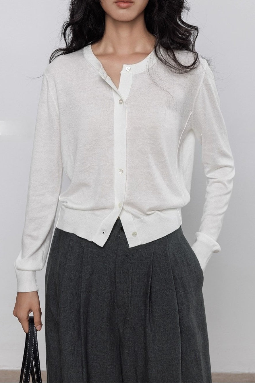 Lightweight Crewneck Knit Top