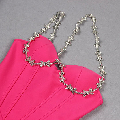 Embellished Bodycon Dress With Strap