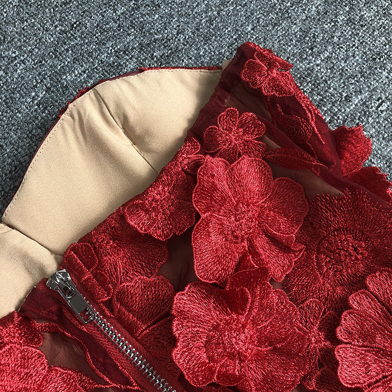 Floral Lace Midi Dress