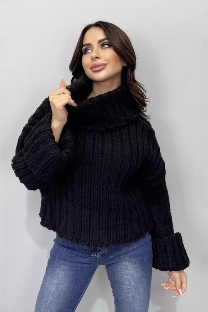Relaxed Fit Turtleneck Sweater