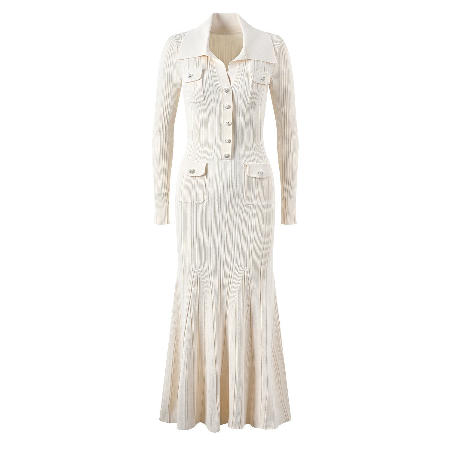 Vivian Knit Maxi Dress White / L