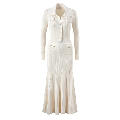 Vivian Knit Maxi Dress White / L