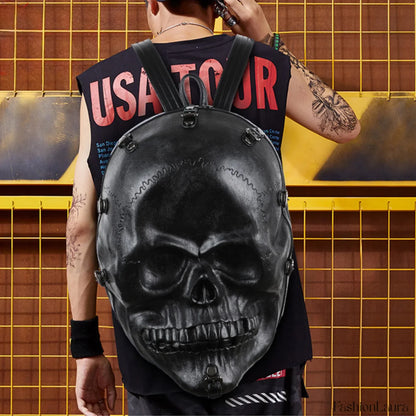 3D Backpack Gothic Travel Ghost Skull Rivets Vintage Punk Bag