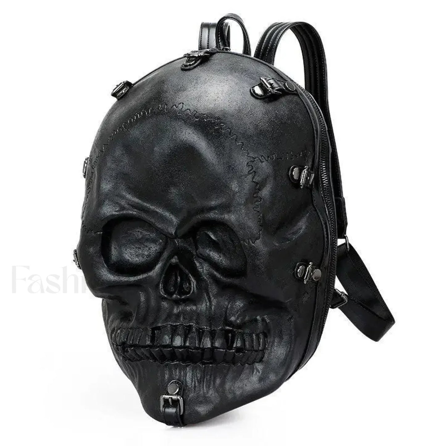 3D Backpack Gothic Travel Ghost Skull Rivets Vintage Punk Bag Black